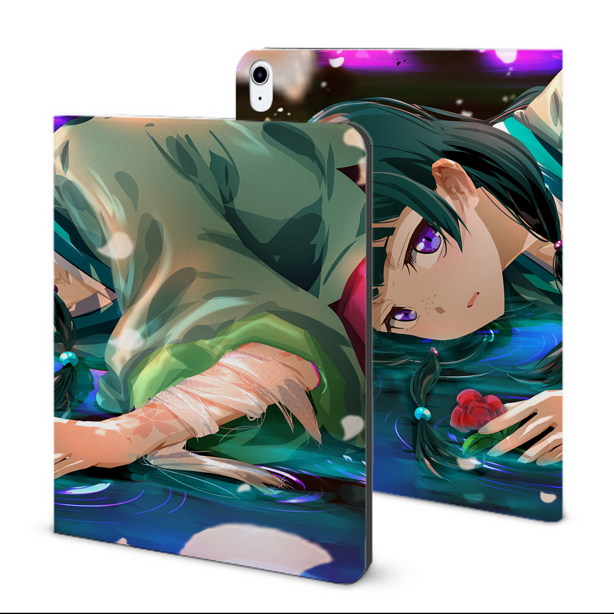 （画像用） 薬屋のひとりごと The Apothecary Diaries IPad ケース ブック型 PUレザー TPU 耐衝撃 軽量 薄型 ペン収納なし 全面保護 IPad 各モデル対応